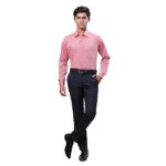 Raymond Men Slim Fit Solid Pattern Poly Viscose Blend Pleatless Formal Trouser