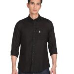 U.S. POLO ASSN. Men's Solid Linen Tailored Fit Button Down Casual Shirt
