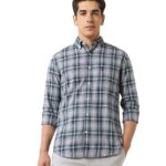 U.S. POLO ASSN. Men's Pure Cotton Regular Fit Grid Tattersall Checked Shirt
